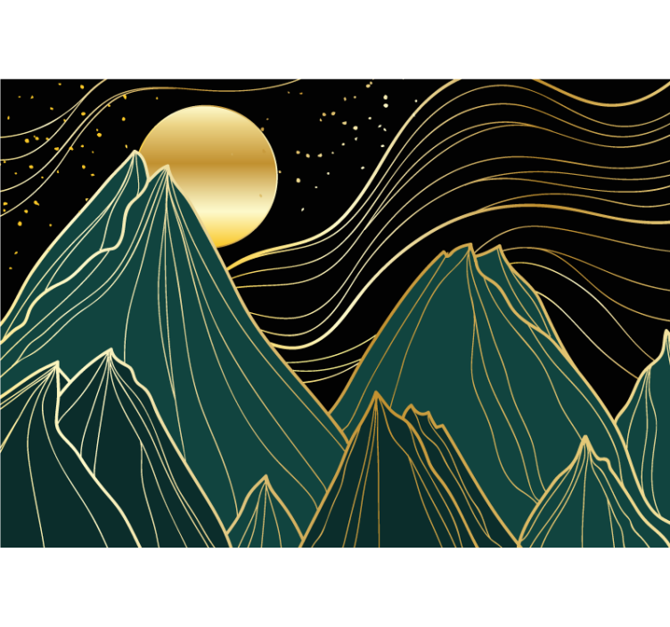 Mountain wall mural grand mountain range - TenStickers