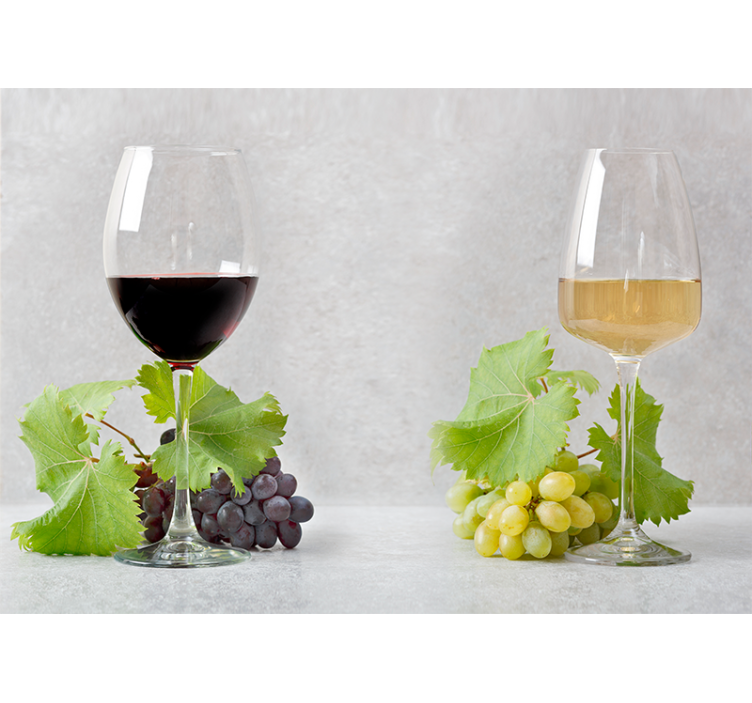 Grapes and wine music wall mural - TenStickers