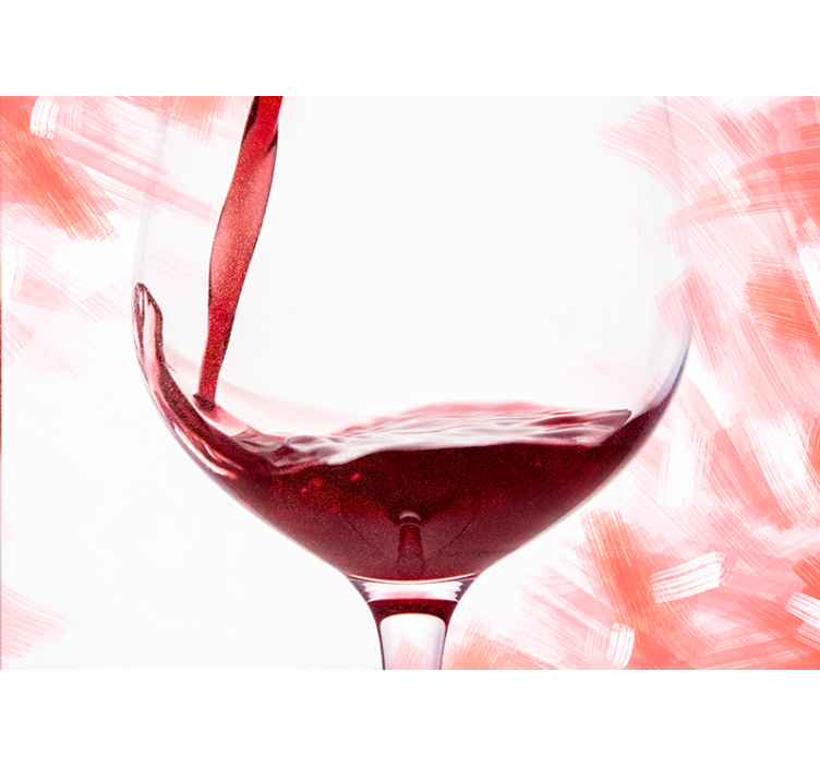 Love wall mural wine glass splash - TenStickers