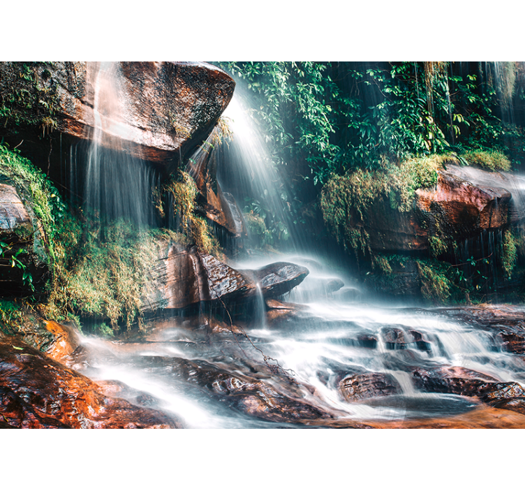 Serene Waterfall Landscape nature wall mural - TenStickers