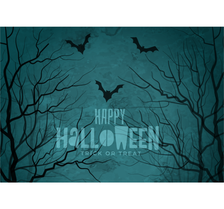 Creepy Night Bats halloween wall mural - TenStickers