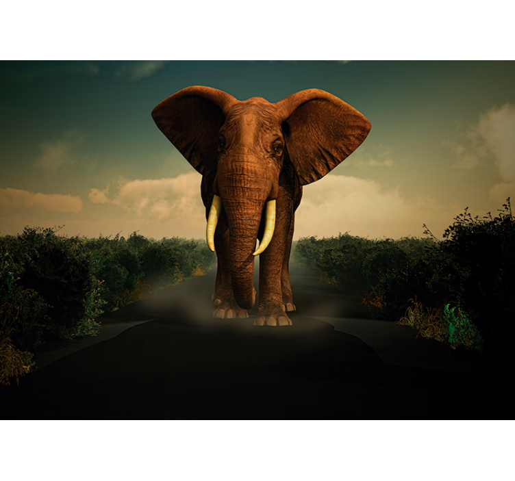 Animal wall mural majestic elephant - TenStickers