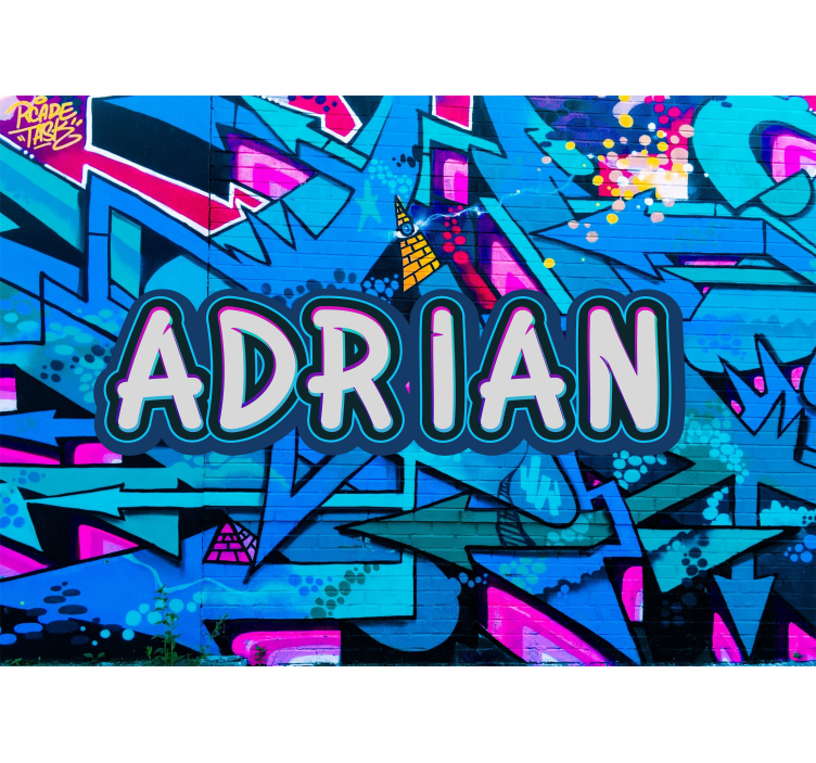Urban wall mural customizable graffiti design - TenStickers