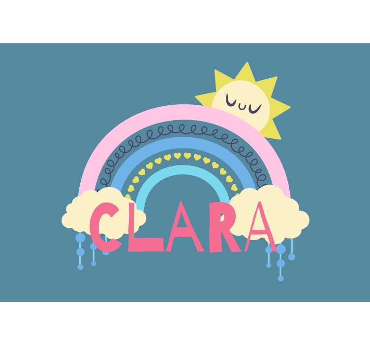 Personalised rainbow Teenage Wall Murals - TenStickers