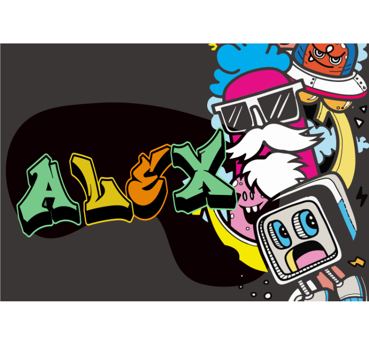 Urban wall mural colorful character artwork - TenStickers