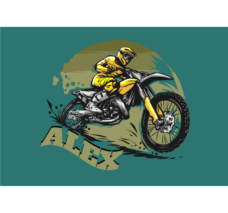 Vehicle wall mural motocross rider in action - TenStickers