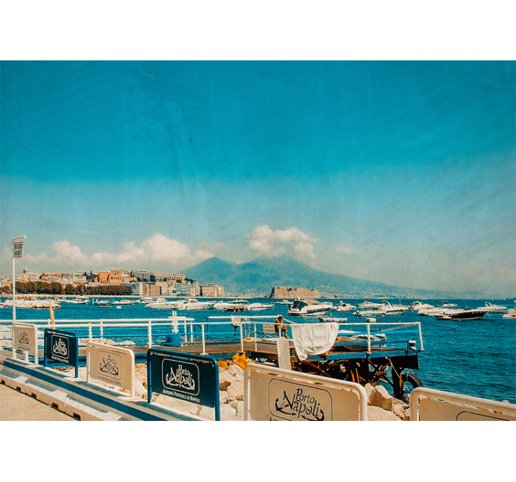 Naples Seaside Perspective city wall mural - TenStickers