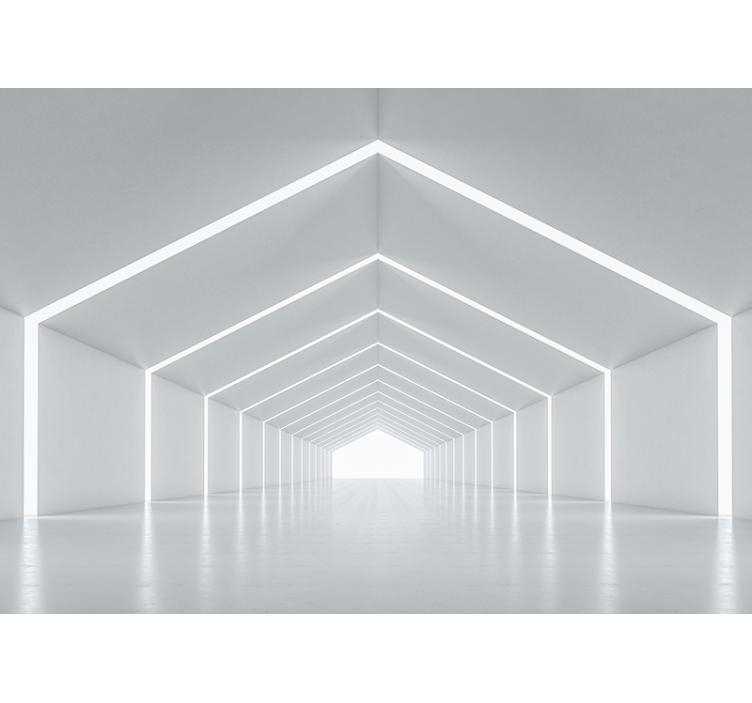 Geometric Light Structure modern wall mural - TenStickers