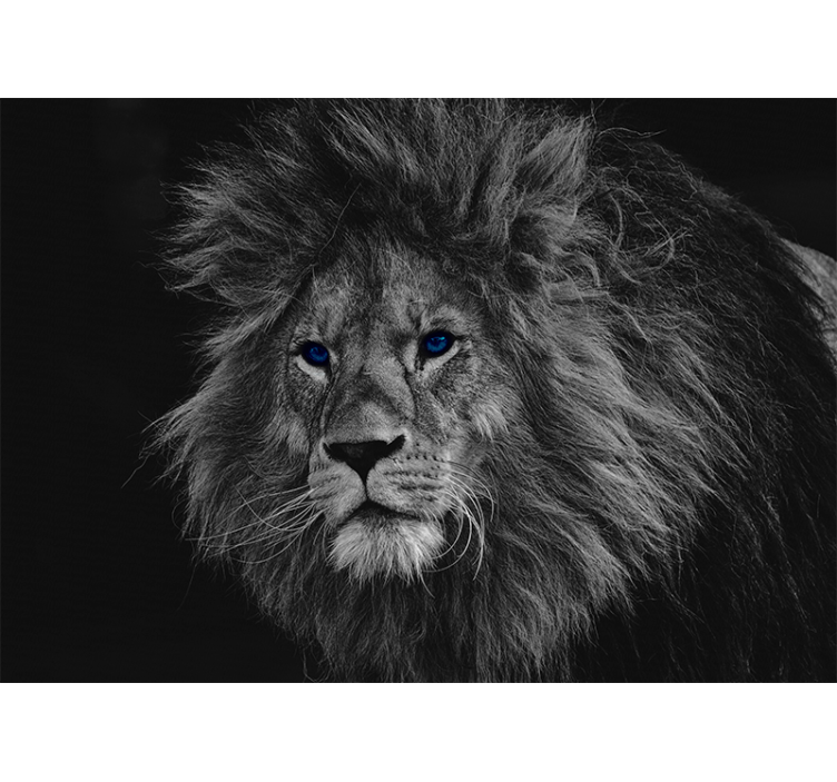Lion wall mural regal lion artwork - TenStickers