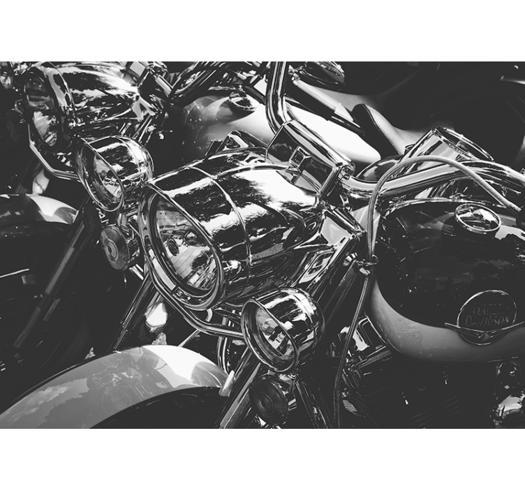 Black and white motorbikes motorbike wall mural - TenStickers
