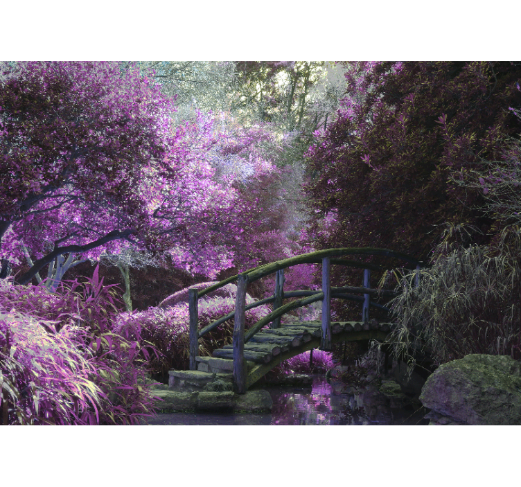 Serene Bridge Landscape nature wall mural - TenStickers