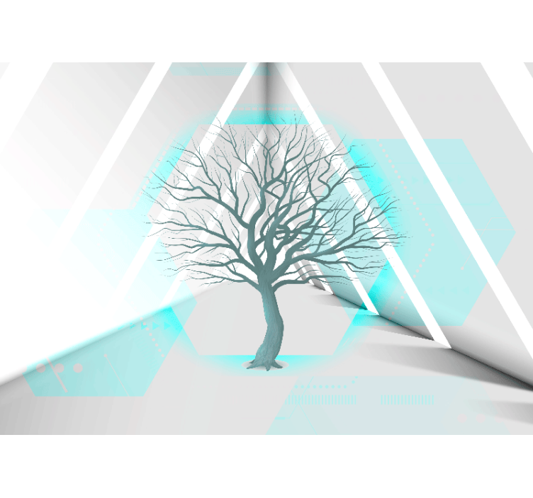 Tree mural geometric tree design - TenStickers