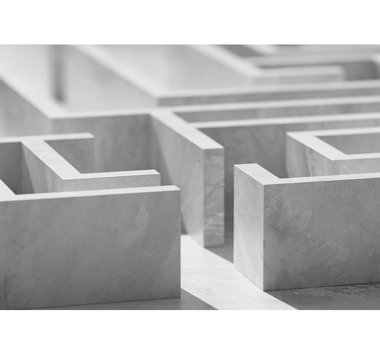 Abstract wall mural maze structure design - TenStickers