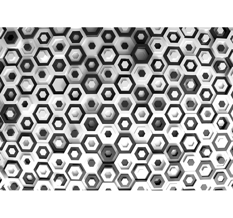 Texture and pattern wall mural hexagonal design - TenStickers