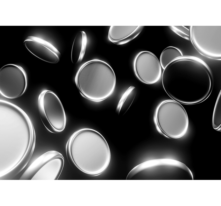 Drifting Round Forms abstract wall mural - TenStickers