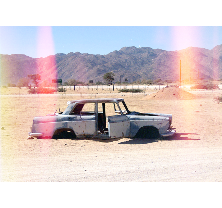 Abandoned classic car vehicle wall mural - TenStickers