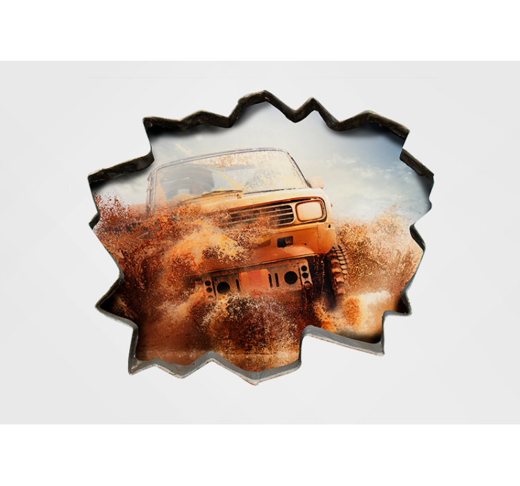 Rusty Off-Roader vehicle wall mural - TenStickers