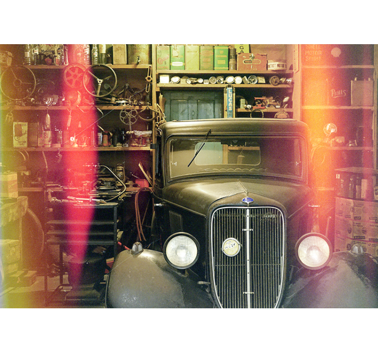 Vehicle wall mural vintage car collection - TenStickers