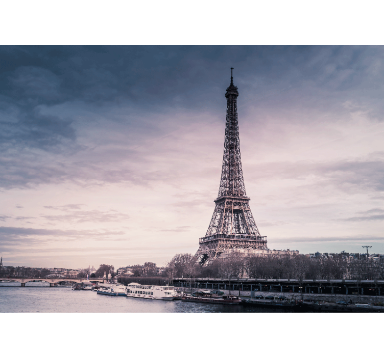 Eiffel Tower Silhouette paris wall mural - TenStickers