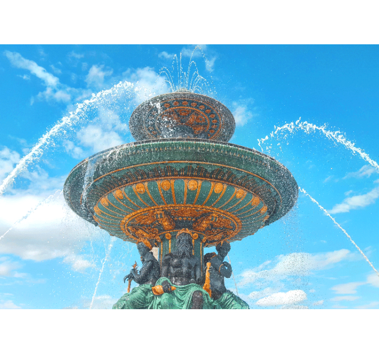 Majestic Fountain Sculpture city wall mural - TenStickers