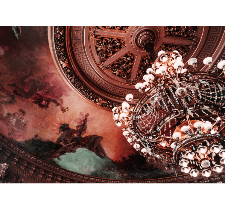 Opulent chandelier detail wall mural - TenStickers