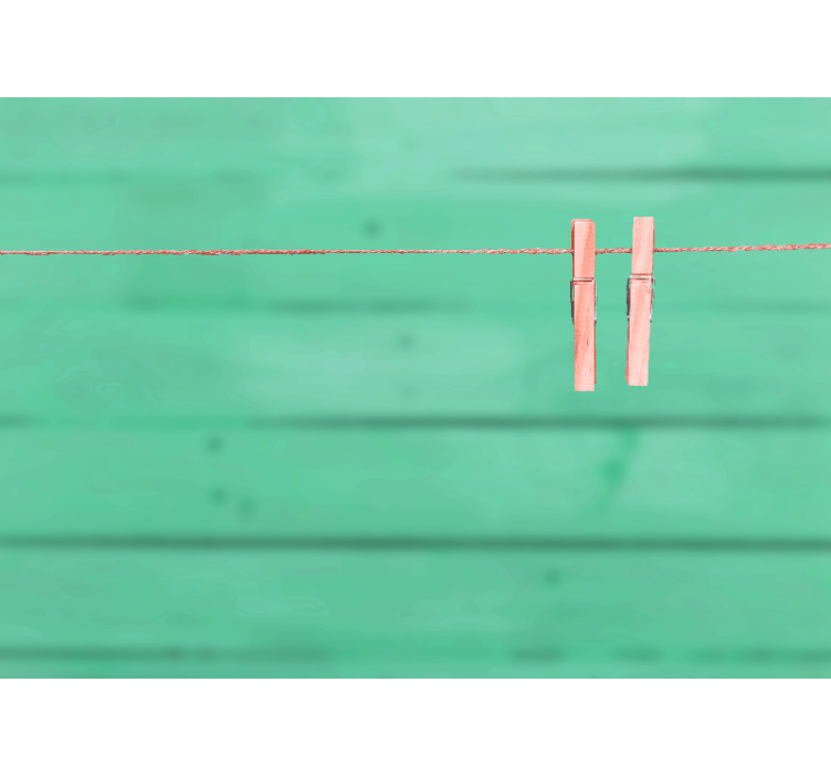 Clothespins on Line textured wall mural - TenStickers