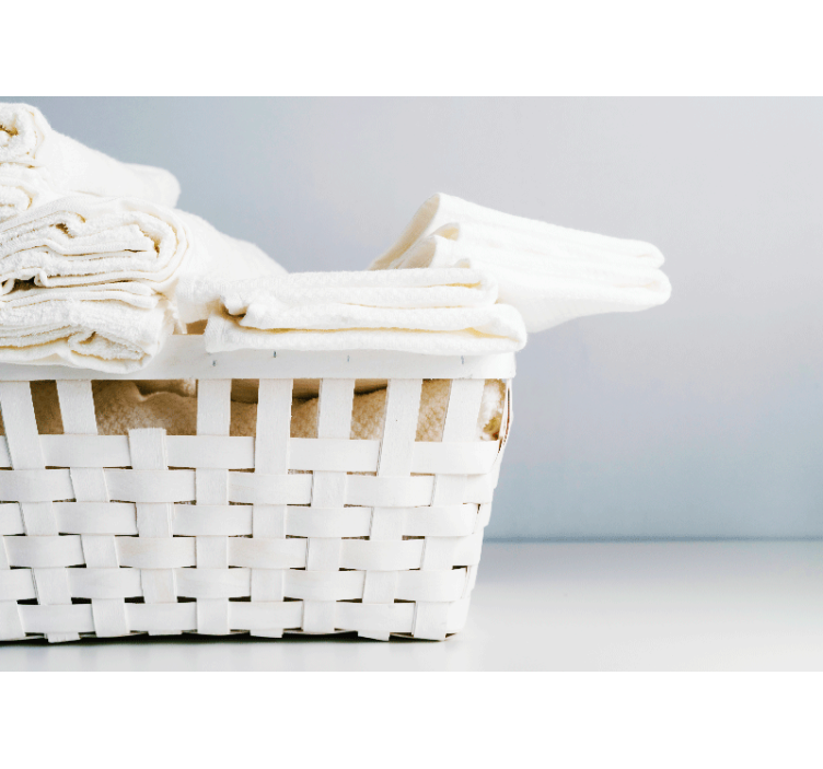 Elegant Towel Basket bathroom wall mural - TenStickers