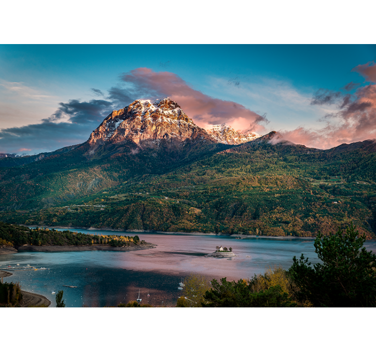 Landscape wall mural grand alpine landscape - TenStickers