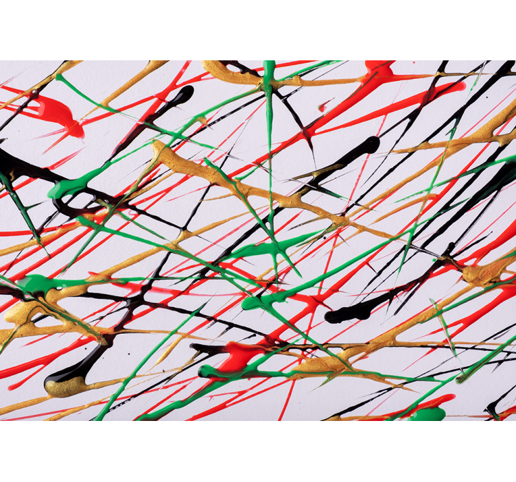 Abstract wall mural with dynamic brush strokes - TenStickers