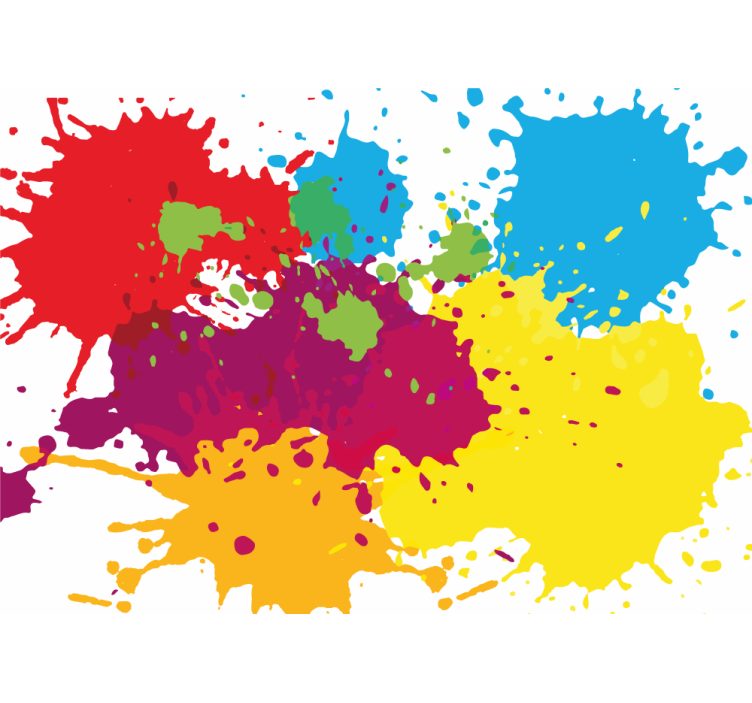 Urban wall mural colorful splash designs - TenStickers