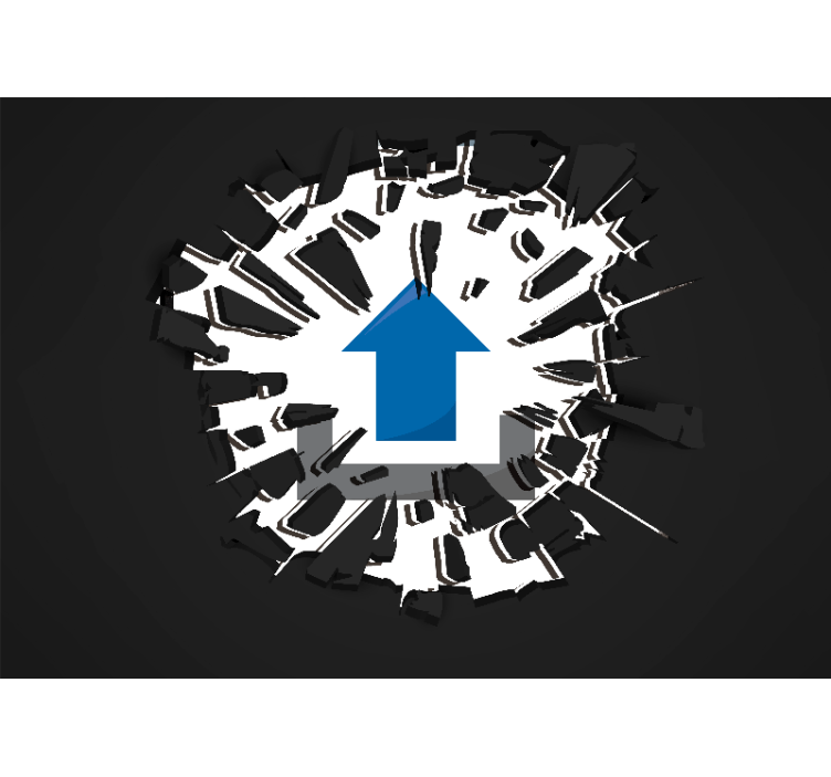 3d wall mural breaking through perspective - TenStickers