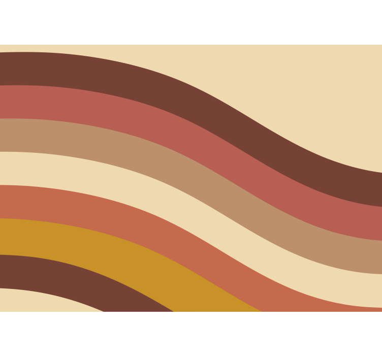 Wavy Earth Tones abstract wall mural - TenStickers