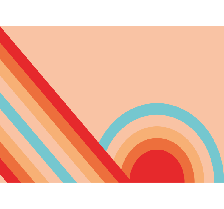 Texture and pattern wall mural retro geometric design - TenStickers