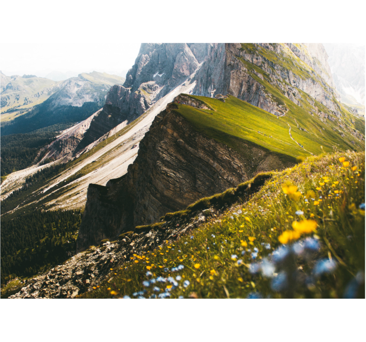 Landscape wall mural mountainous landscape - TenStickers