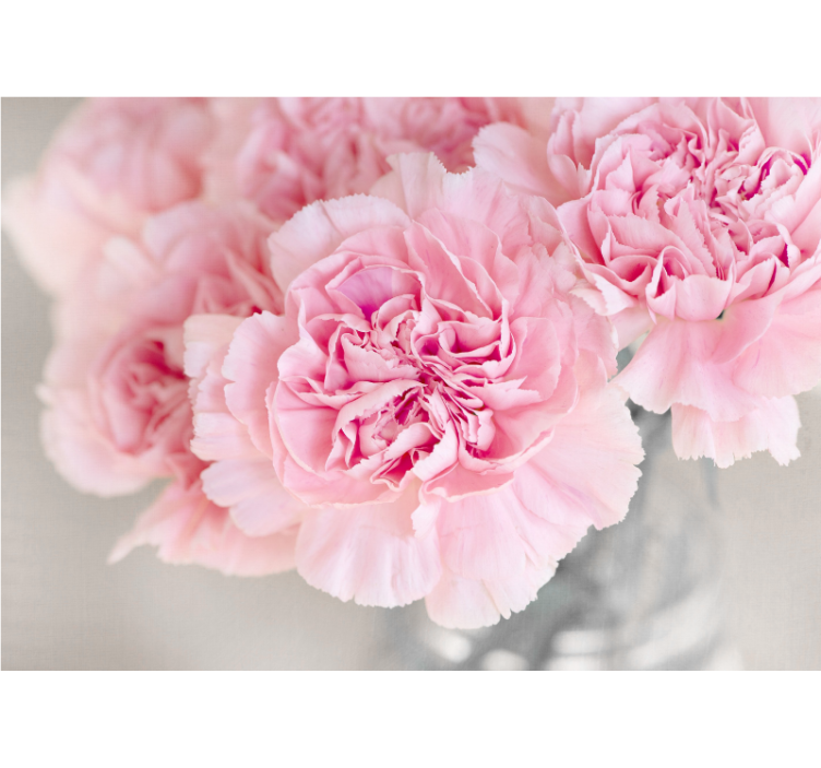 Flower wall mural lovely pink blooms - TenStickers