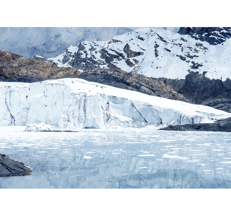 Mountain wall mural majestic glacier range - TenStickers