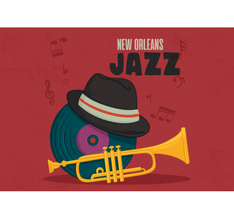 Music wall mural new orleans jazz design - TenStickers