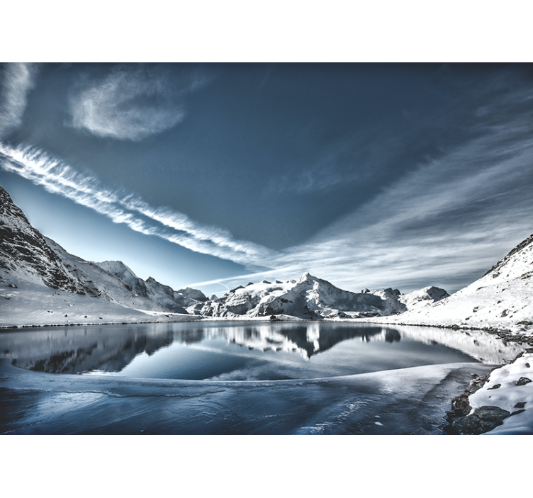 Majestic glacial landscape mountain wall mural - TenStickers