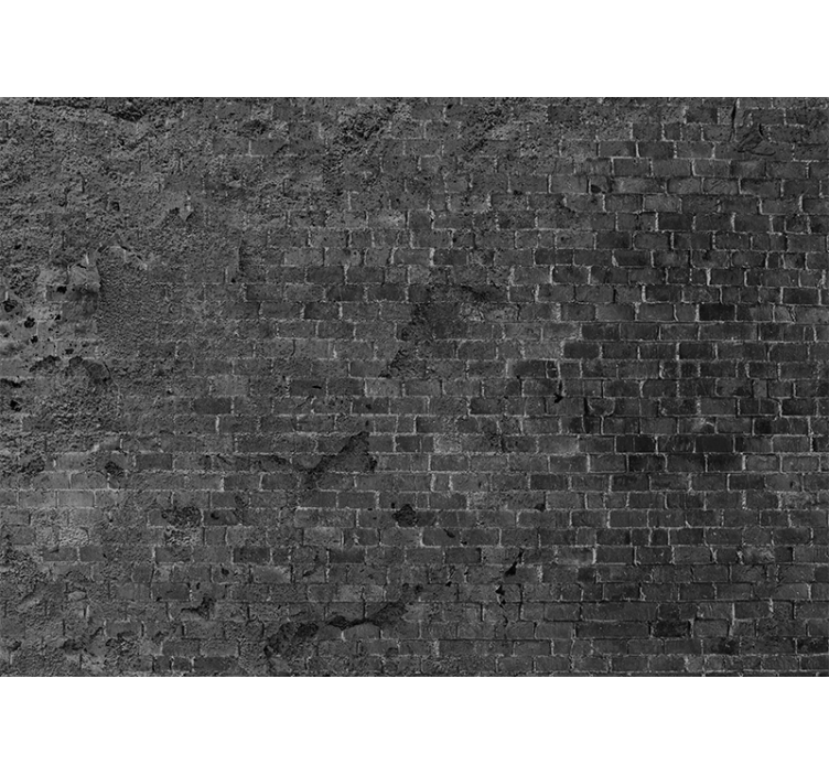 Brick wall mural rough brick surface - TenStickers