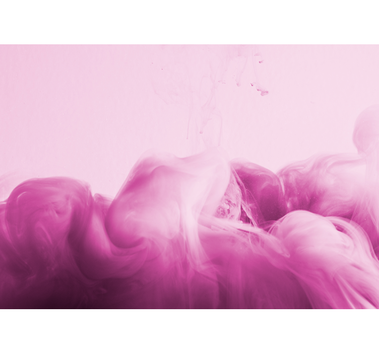 Abstract wall mural pink smoke flow - TenStickers