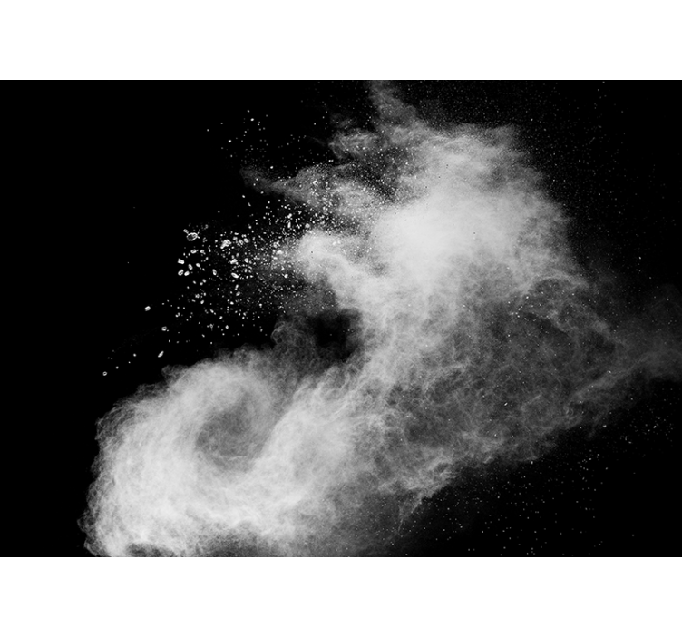 3d wall mural smoke cloud design - TenStickers