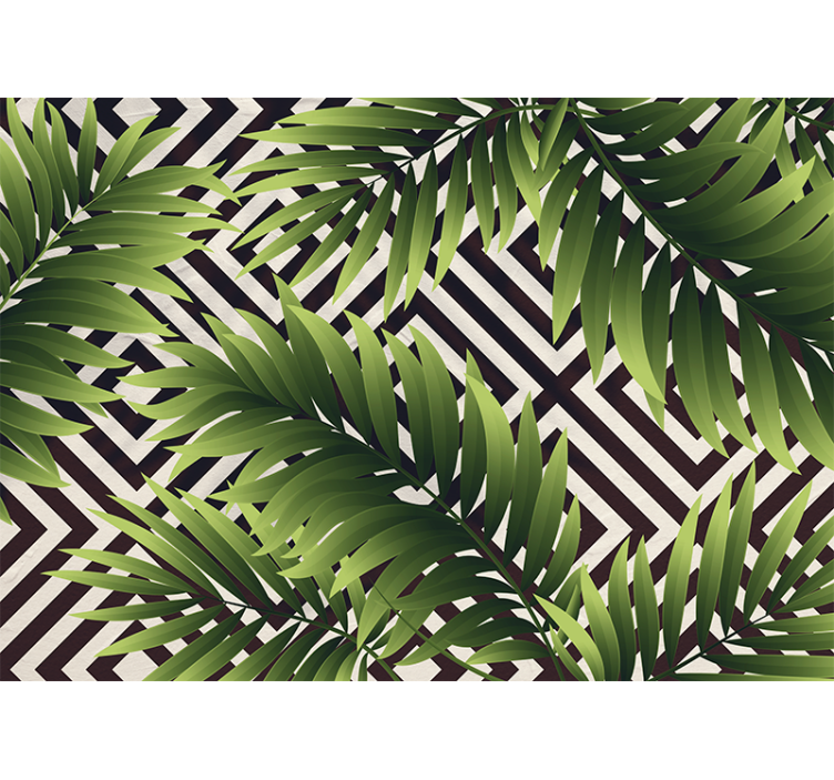 Nature wall mural tropical leaf art - TenStickers