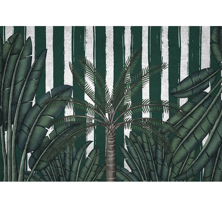 Lush Tropical Foliage nature wall mural - TenStickers