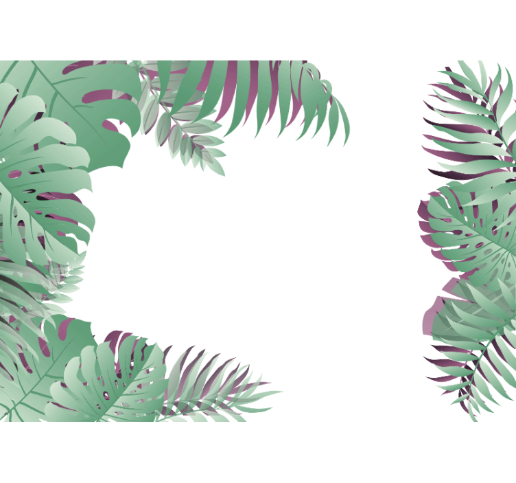 Nature wall mural tropical leaf arrangement - TenStickers