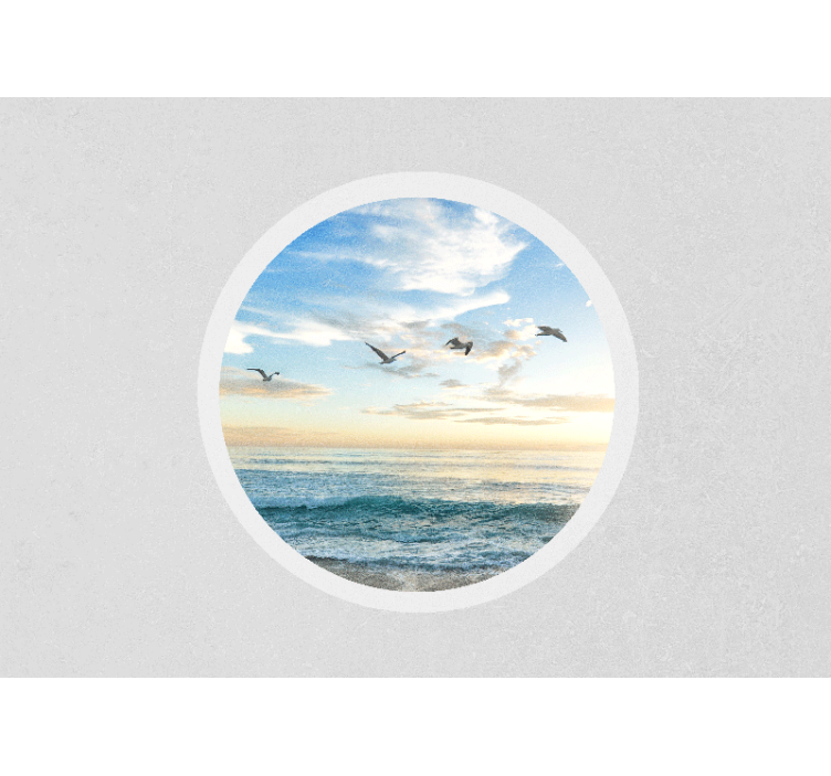Nature wall mural serene coastal view - TenStickers