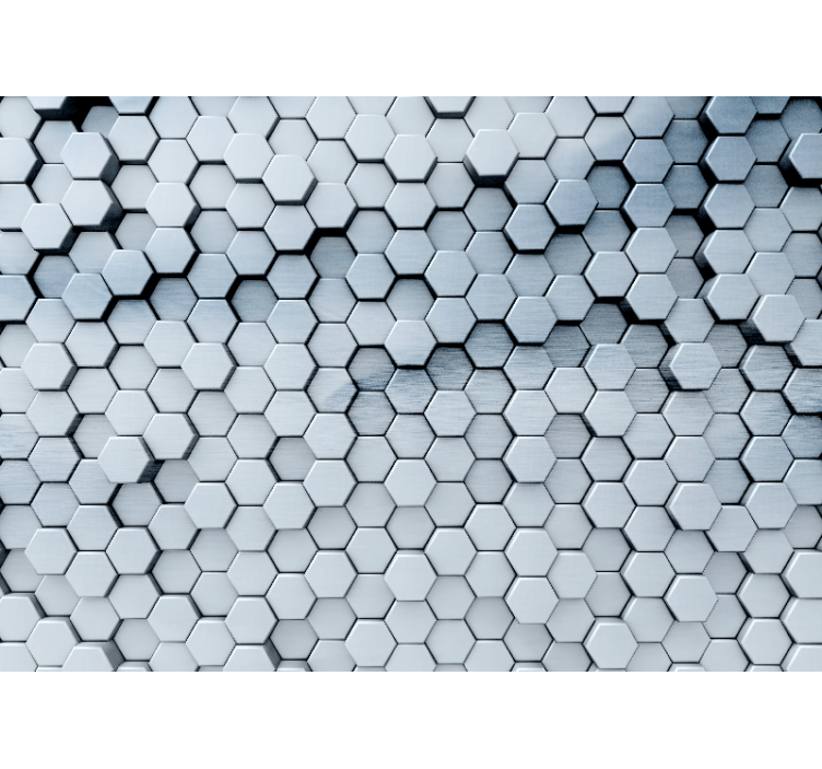 Hexagon Motif Style texture and pattern wall mural - TenStickers