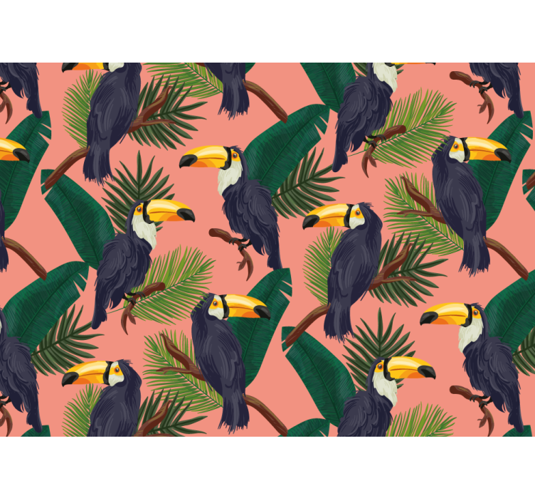 Animal wall mural tropical toucans design - TenStickers