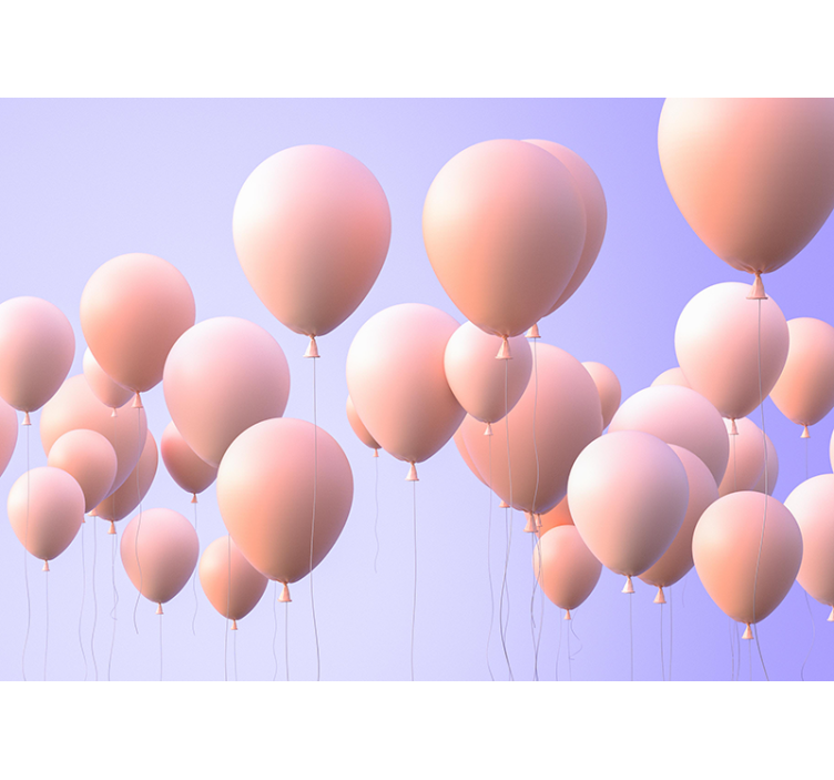 Love wall mural joyful balloon moments - TenStickers