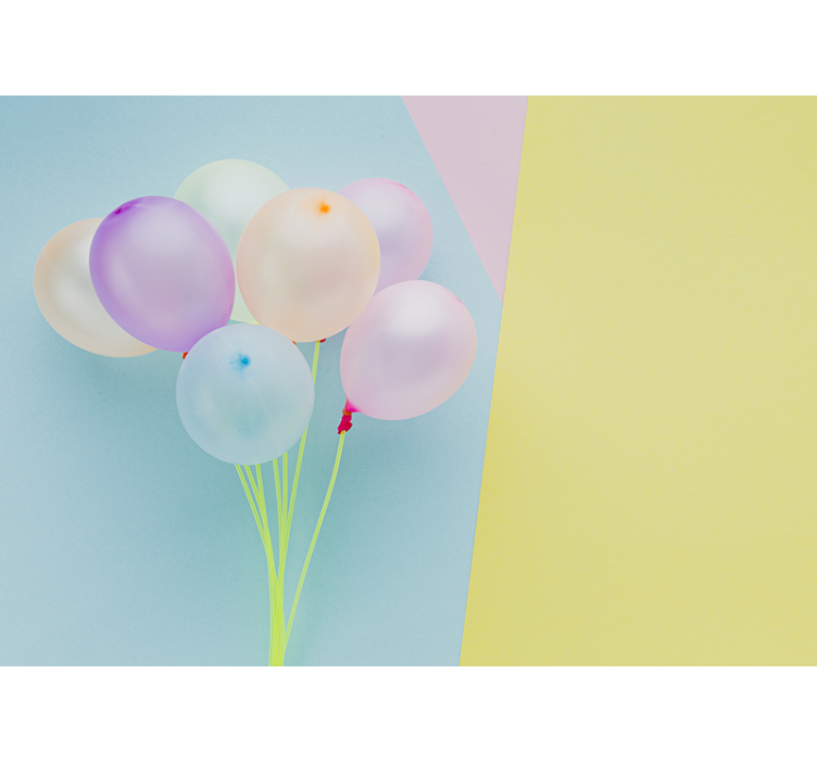 Kids wall mural colorful balloon display - TenStickers