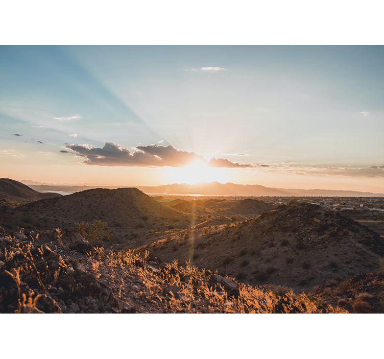 Sunset View desert wall mural - TenStickers